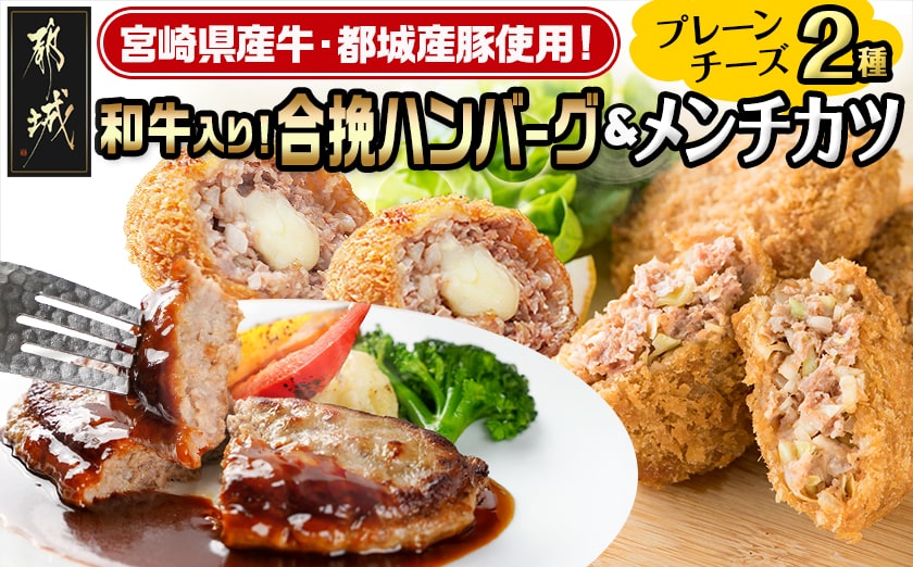 和牛入り合挽ハンバーグ&メンチカツ2種セット_MJ-9233