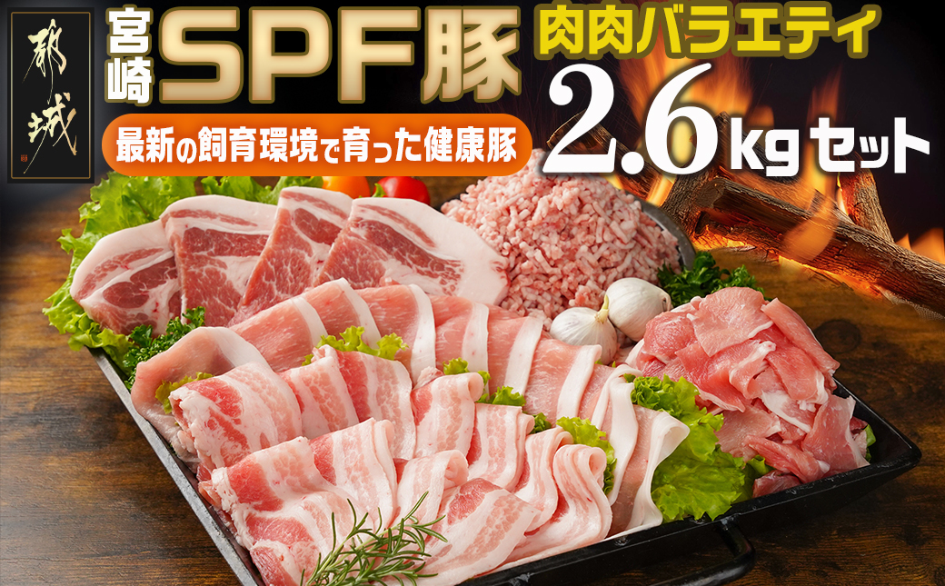 「宮崎SPF豚」肉肉バラエティ2.6kgセット_MJ-K901