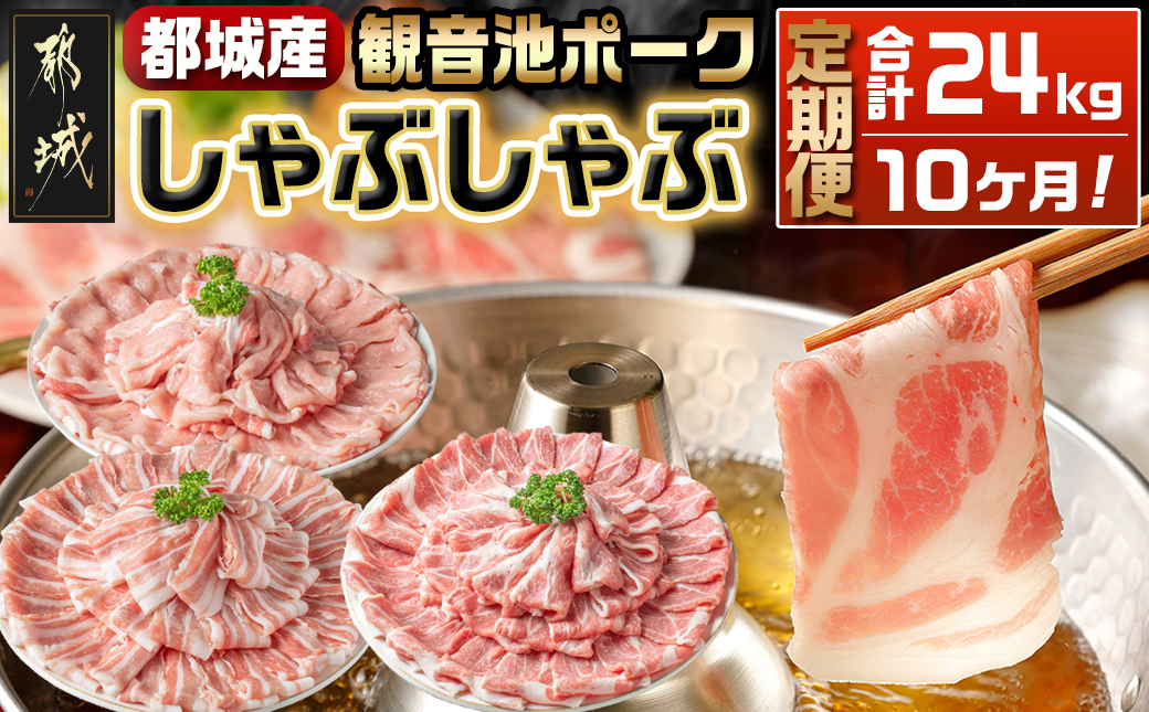 「観音池ポーク」しゃぶしゃぶ2.4kg定期便(10ヶ月)_T120（10）-7201