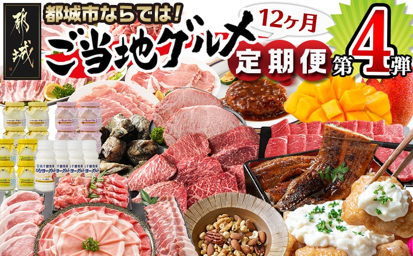 【セレクト定期便】第4弾☆都城市ご当地グルメ定期便(12ヶ月)≪2026年お届け≫_T179-MY01