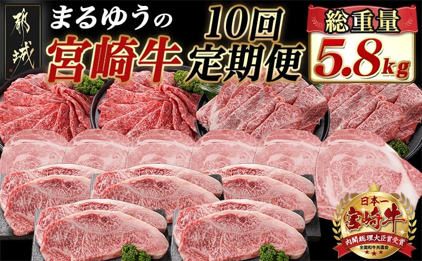 まるゆうの宮崎牛定期便 (10回)_T227-10-N401