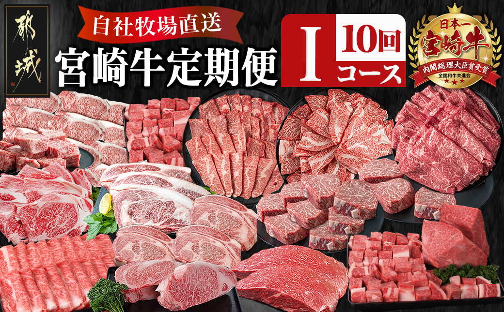 宮崎牛定期便(10回お届け) Iコース_TAJ10-2501