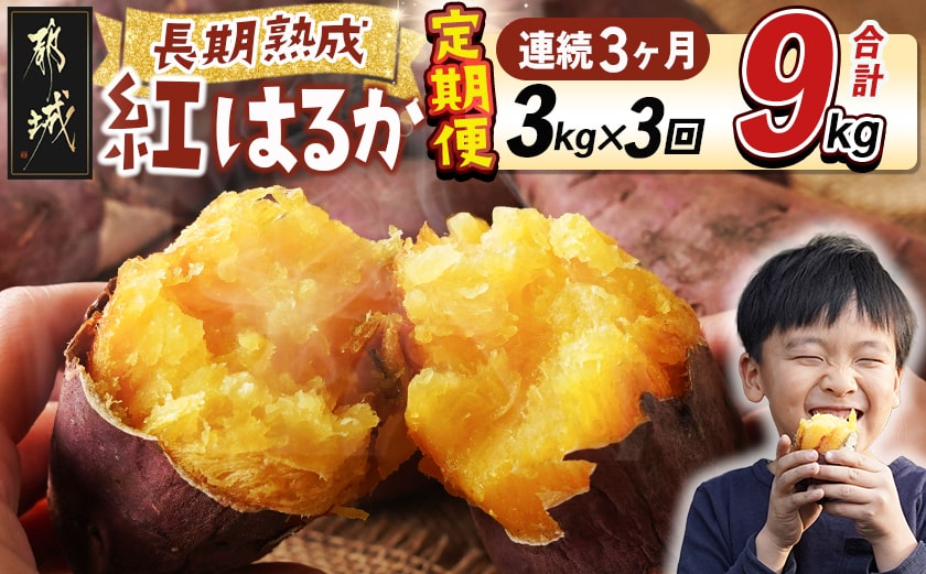 【3回お届け!】都城産 長期熟成紅はるか 3kg 定期便_TLE3-I201