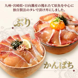 【冷凍】活〆日向灘ブリとカンパチの漬け丼２種食べ比べセット N019-YA947