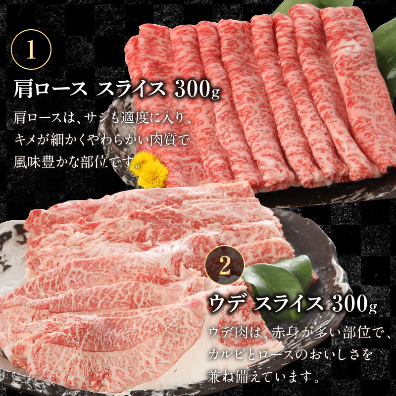 宮崎牛4種食べ比べスライス1.2kg N0147-YC232