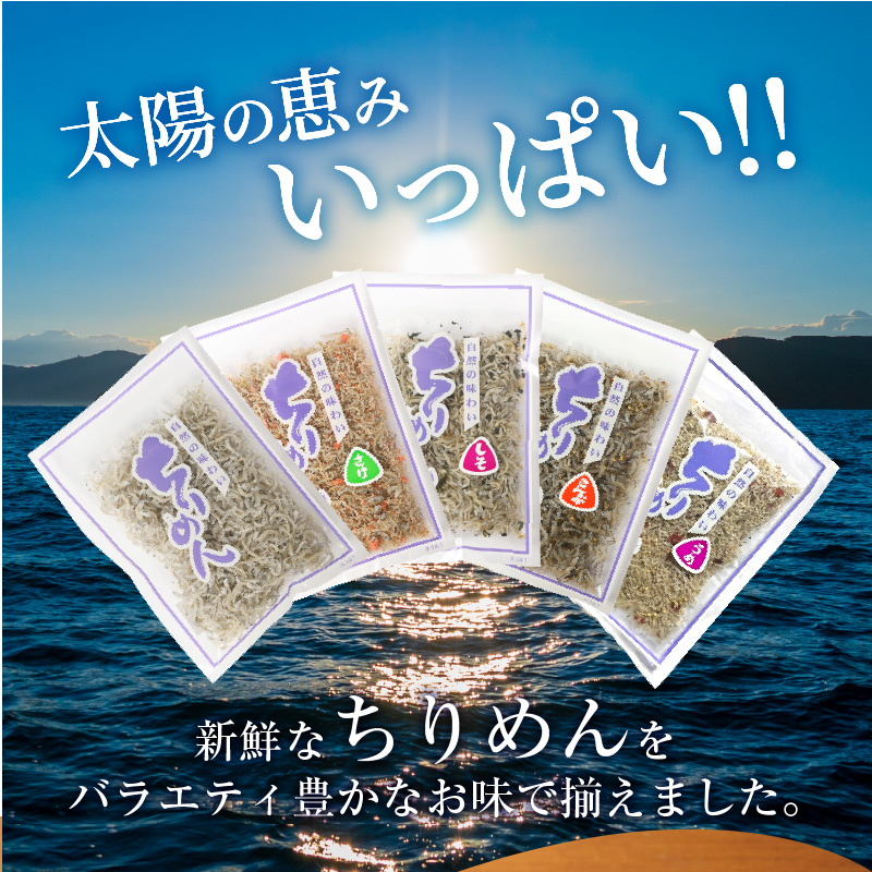 宮崎ちりめん5種類 食べ比べセット(ちりめん･さけ･しそわかめ･昆布・うめ) 工場直売 ふりかけ おにぎりN065-YA0492