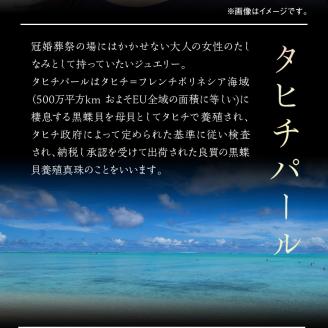 タヒチ黒真珠ピアス真珠9mm14Kホワイトゴールド N0119-YZG0131