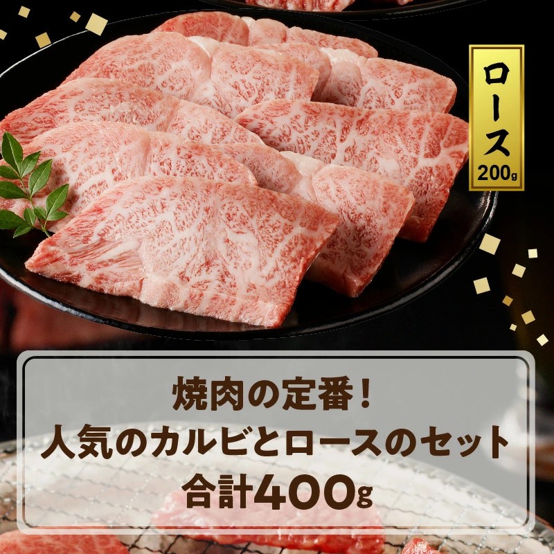 宮崎牛 カルビ・ロース焼肉400g N0140-YA962