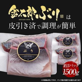 鰤屋金太郎【冷蔵】ぶりスキンレスロイン1500g N018-YB828-1