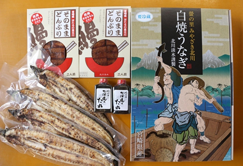 北川鰻の白焼きセット N010-YC518