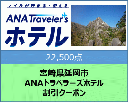 宮崎県延岡市 ANAトラベラーズホテル割引クーポン（22,500点） N0159-E059