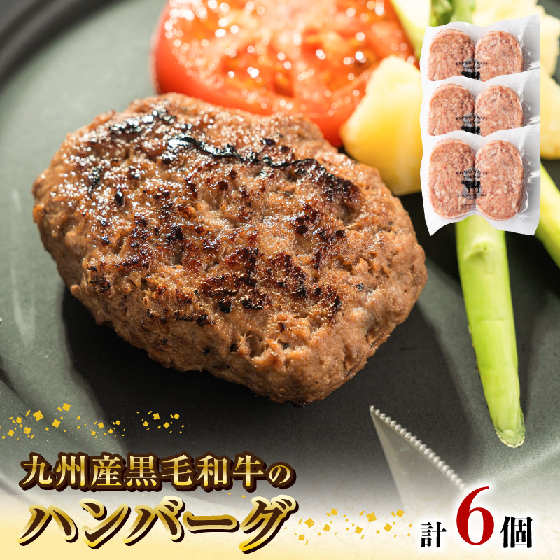 九州産黒毛和牛のハンバーグ(100g×2個入り)×3パック N0105-YA0303