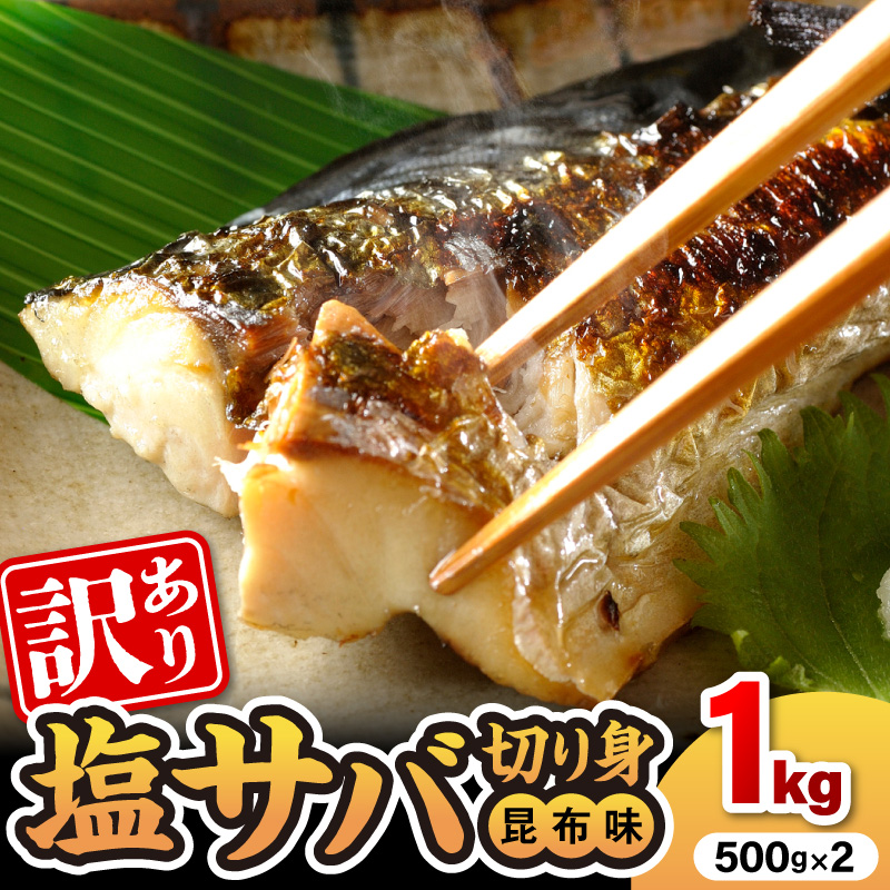 【訳あり】塩サバ切り身昆布味（500g×2）N0212-YA0506