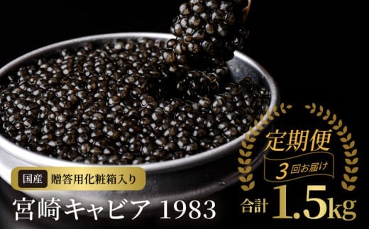 【3か月定期便】宮崎キャビア1983 500g N027-YQ004