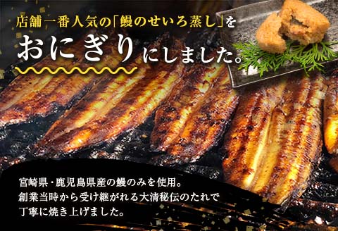 鰻 せいろ にぎりめし 110g 8個 うなぎ おにぎり おむすび 魚介 魚貝 国産 食品 加工品 惣菜 ご飯 簡単調理 レンチン 晩ご飯 夜食 おやつ 個包装 おすすめ 厳選素材 お取り寄せ グルメ 仕送り 贈り物 ギフト プレゼント おすそ分け 宮崎県 日南市 送料無料_BA50-23