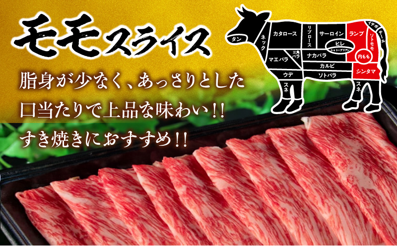 【令和8年4月配送】数量限定 黒毛和牛 モモスライス 計500g 牛肉 赤身 国産 すき焼き しゃぶしゃぶ 牛丼 焼肉 BBQ バーベキュー 鉄板焼き 人気 おすすめ 高級 ギフト プレゼント 贈り物 贈答 お祝い ミヤチク 選べる 宮崎県 日南市 送料無料_BC117-25-04 令和8年4月配送