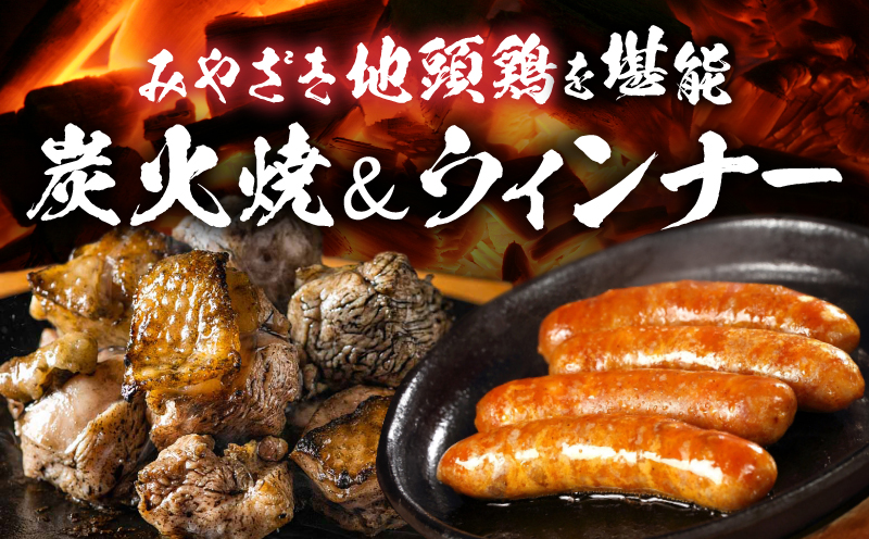 みやざき 地頭鶏 炭火焼 ウィンナー セット 合計920g 数量限定 肉 鶏肉 加工品 国産 チキンウインナー 化粧箱入り 小分け 惣菜 おすすめ おかず おつまみ お弁当 ブランド地鶏 詰め合わせ 贈り物 ギフト 贈答 プレゼント 冷凍 宮崎県 日南市 送料無料_CC65-25