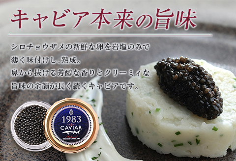 数量限定 宮崎キャビア1983 12g 魚卵 魚介 魚貝 国産 世界三大珍味 黒いダイヤ 贅沢 高級食材 上質 ご褒美 お祝い 記念日 加工品 食品 お土産 おすすめ 化粧箱 ギフト プレゼント 贈り物 贈答 パーティー おつまみ お取り寄せ グルメ 宮崎県 日南市 送料無料_ED9-25