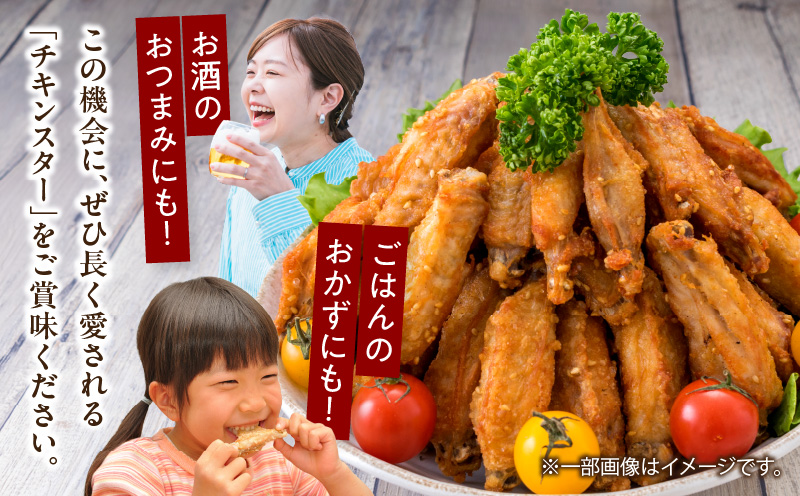 若鶏 チキンバー チキンスター 計2.5kg 100本前後 鶏肉 食品 加工品 小分け 塩味 味付き 国産 手羽中 唐揚げ 炭火焼き 簡単調理 冷凍 おすすめ 惣菜 おかず おつまみ お弁当 晩ご飯 骨付き お土産 戸村本店 ギフト 贈り物 個包装 宮崎県 日南市 送料無料_CD69-25