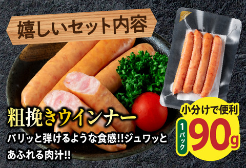 粗挽き ウインナー 90g×4パック ポークハンバーグ 100g×8個 お試しセット 国産 豚肉 ソーセージ 加工品 おかず お弁当 おつまみ 食品 BBQ バーベキュー 焼肉 人気 おすすめ 詰め合わせ 簡単調理 小分け お取り寄せ グルメ ミヤチク 宮崎県 日南市 送料無料_BA94-25