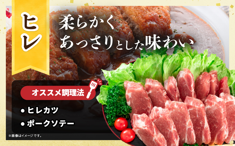 宮崎県産 豚肉ロースカツ用＆ヒレカツ用セット 合計1.3kg 国産 食品 2種 食べ比べ とんかつ トンテキ ポークステーキ 角煮 ソテー 豚丼 小分け おすすめ おかず お弁当 晩ご飯 手軽 便利 万能食材 ギフト 贈り物 冷凍 日南市 送料無料_BB156-25 合計1.3kg