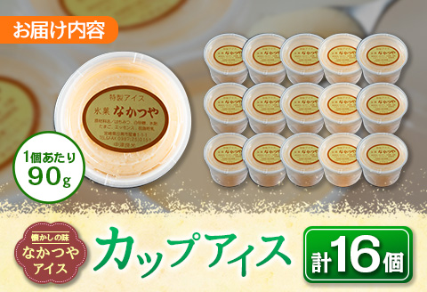 手作り アイス カップ セット 計16個 スイーツ デザート おやつ 国産 食品 加工品 お菓子 氷菓 なかつや 昔ながら 懐かしの味 ご褒美 お祝い 記念日 ギフト 贈り物 プレゼント お取り寄せ グルメ おすすめ おすそ分け 詰め合わせ 宮崎県 日南市 送料無料 日南スピード配送_CA35-23