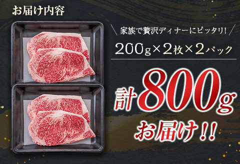 数量限定 黒毛和牛 ロース ステーキ 計800g 牛肉 国産 ビーフ おすすめ グルメ 食品 贅沢 ディナー おかず 晩ご飯 食べ応え 赤身 焼肉 鉄板焼き BBQ バーベキュー キャンプ グランピング お取り寄せ ミヤチク 宮崎県 日南市 送料無料_DC26-25