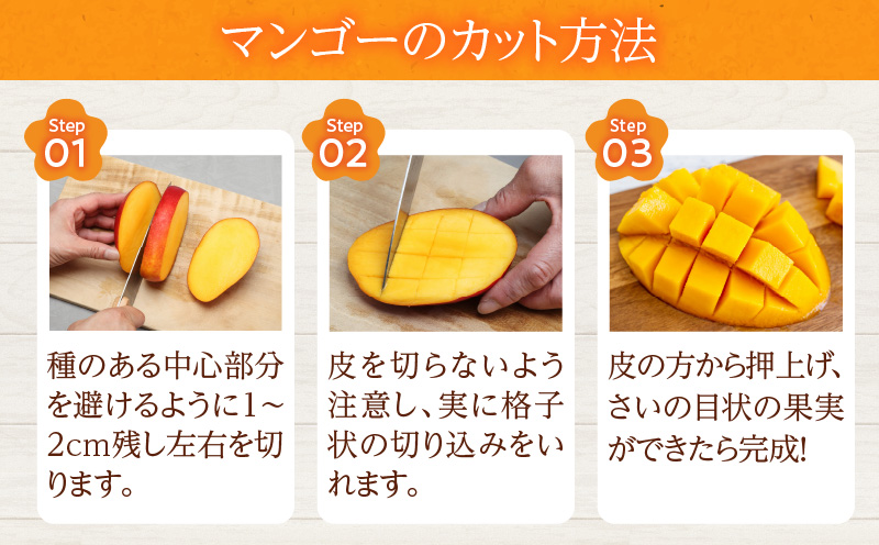 数量限定 宮崎県産 完熟マンゴー 3玉 計750g以上 期間限定 フルーツ スイーツ 果物 くだもの 食品 グルメ デザート 国産 産地直送 人気 おすすめ おやつ 高級 ご褒美 贅沢 贈り物 ギフト プレゼント 令和8年発送分 宮崎県 日南市 送料無料_CD74-25 3玉（計750g以上）