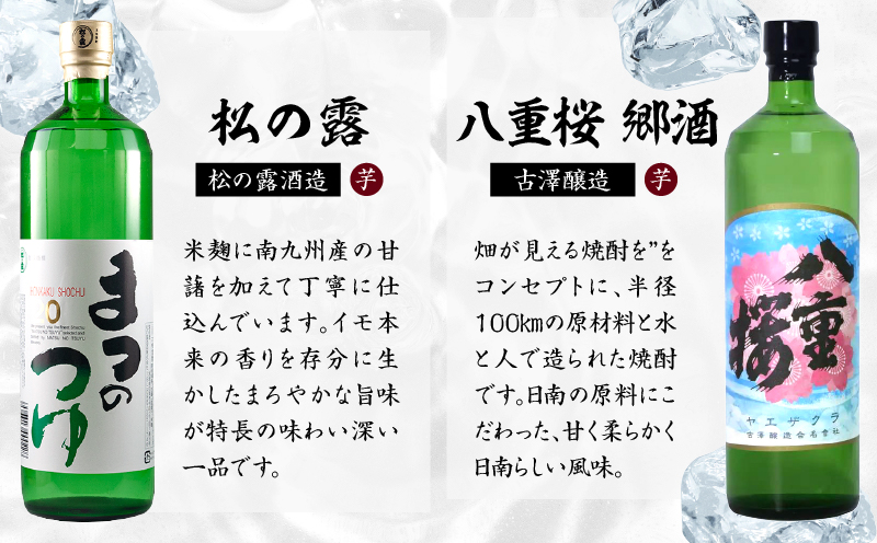 日南晩酌定番セット 900ml×6本 20度 本格芋焼酎 焼酎 地酒 お酒 アルコール 飲料 国産 焼酎ハイボール ロック 晩酌 家呑み 宅呑み 飲み比べ 詰め合わせ ご褒美 お祝い 記念日 手土産 ギフト 贈り物 贈答 プレゼント 人気 おすすめ 宮崎県 日南市 送料無料_D117-25