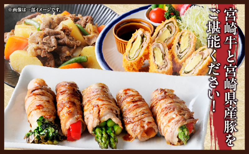 宮崎牛 宮崎県産豚 5種 食べ比べ スライス セット 合計1.5kg 数量限定 肉 牛肉 豚肉 豚バラ 国産 食品 A4 A5 黒毛和牛 和牛 肩ロース モモ ウデ すき焼き しゃぶしゃぶ 牛丼 豚しゃぶ おかず お弁当 ご褒美 お祝 記念日 贈り物 ギフト 贈答 冷凍 宮崎県 日南市 送料無料_DC24-24