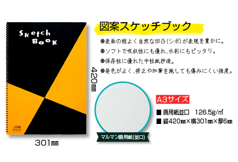 マルマン スケッチブック A3サイズ 計20冊 雑貨 文房具 画用紙 ノート 国産 事務用品 筆記用具 イラスト キャンバス デッサン 絵画 自由帳 おえかき帳 メモ帳 スケジュール帳 ビジネスノート 議事録 スクラップブッキング おすすめ 宮崎県 日南市 送料無料_FF15-25
