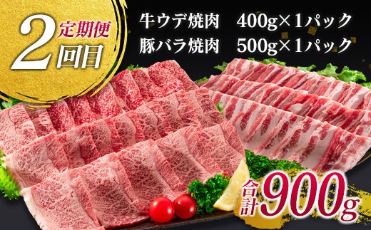 年末年始限定 数量限定 3か月 お楽しみ 定期便 宮崎牛 ＆ 県産豚 よくばり 焼肉 セット 総重量2.7kg 肉 牛肉 豚肉 国産 3回 黒毛和牛 和牛 豚バラ 肩ロース モモ ウデ ロース ブランド牛 おすすめ おかず お弁当 BBQ キャンプ お祝い 宮崎県 日南市 送料無料_HF5-24
