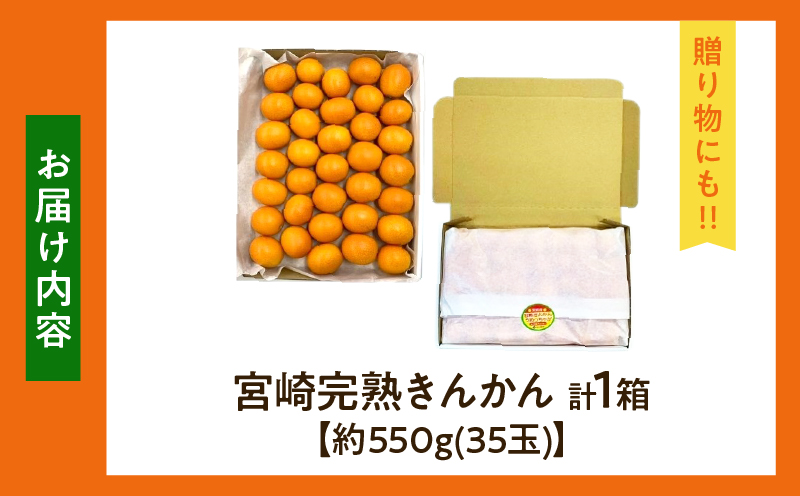【1週間以内発送】ゴトウさんの 宮崎 完熟 きんかん 約550g(計35玉) 期間限定 フルーツ 果物 くだもの 金柑 柑橘 青果 キンカン 国産 食品 人気 おすすめ ギフト 贈り物 贈答 おすそ分け お礼 新鮮 産地直送 高糖度 甘い 選べる 宮崎県 日南市 送料無料_ZW2-25 約550g(35玉)寄附額4,000円