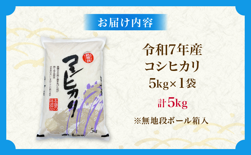 令和7年産 コシヒカリ 計5kg お米 ご飯 ライス 国産 数量限定 期間限定 人気 食品 精米 白米 こしひかり 有洗米 おにぎり お弁当 炊き込みご飯 雑炊 ギフト プレゼント 贈り物 お取り寄せ 産地直送 宮崎県 日南市 送料無料_BC134-25 計5kg
