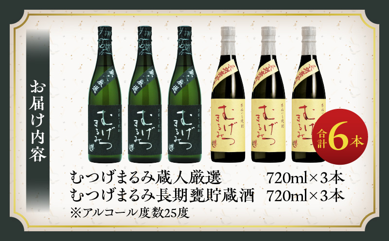 本格芋焼酎 むげつまるみ 2種 飲み比べ セット 合計6本 25度 蔵人厳選 アルコール 飲料 国産 本格焼酎 定番焼酎 お酒 地酒 晩酌 宅呑み 家呑み ロック ソーダ割 お湯割り 人気 おすすめ 詰め合わせ 贈り物 贈答 お祝い 記念日 宮崎県 日南市 送料無料_DD11-24