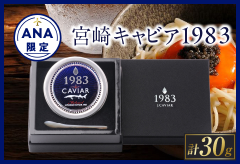 【ANA限定】数量限定 宮崎キャビア1983 30g 魚卵 魚介 国産 食品 加工品 黒いダイヤ シロチョウザメ 高級 贅沢 三大珍味 おつまみ ご褒美 記念日 お祝い パーティー オードブル ギフト 贈り物 プレゼント お取り寄せ グルメ おすすめ 宮崎県 日南市 送料無料_I28-25