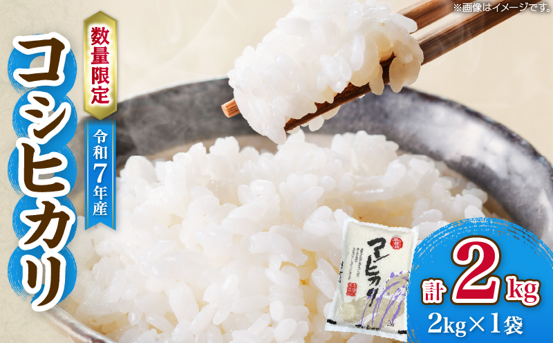 令和7年産 コシヒカリ 計2kg お米 ご飯 ライス 国産 数量限定 人気 食品 精米 白米 こしひかり 有洗米 おにぎり お弁当 炊き込みご飯 雑炊 ギフト プレゼント 贈り物 お取り寄せ 産地直送 宮崎県 日南市 送料無料_ZZ26-25 計2kg