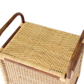 籐製収納バスケット <脱衣かご兼スツール：橋之口籐工芸工房>