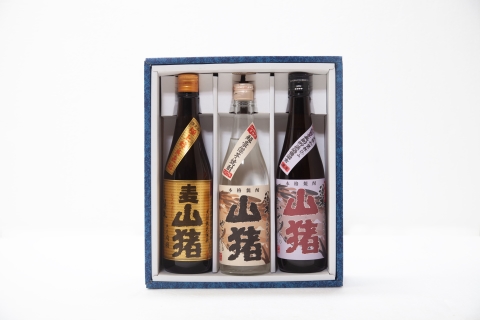 【期間限定受付】重厚本格焼酎山猪3種飲み比べセット（焼酎 芋 麦 地酒 お酒 クラフト焼酎 ギフト 限定）