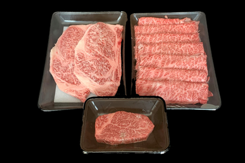 【A４等級以上黒毛和牛】宮崎牛高級部位３点セット　1.2㎏