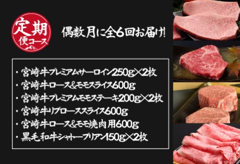 【ふるさと納税】【AT024・百名店の味をご自宅で！・お肉の定期便・全６回】倉薗牧場直送おまかせ6回プラチナコース（偶数月発送）