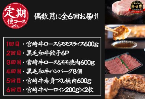 【AT023・百名店の味をご自宅で！・お肉の定期便・全６回】倉薗牧場直送おまかせ6回定番コース（奇数月発送）
