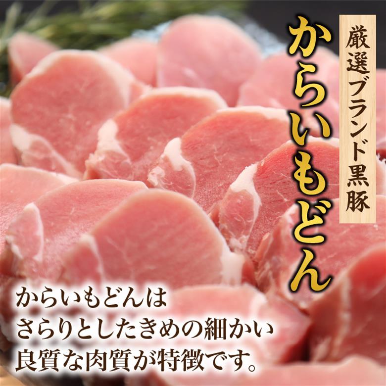 【厳選ブランド黒豚】”黒豚からいもどん”ヒレ　500ｇ（国産 豚肉 小分け  黒豚 ヒレ ステーキ とんかつ  ヒレカツ 希少部位 宮崎 小林市 人気  冷凍）