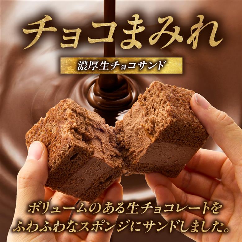 【チョコまみれ】濃厚生チョコサンド 個包装13個入り（スイーツ チョコ 生チョコ ケーキ チョコケーキ 個包装 小分け）