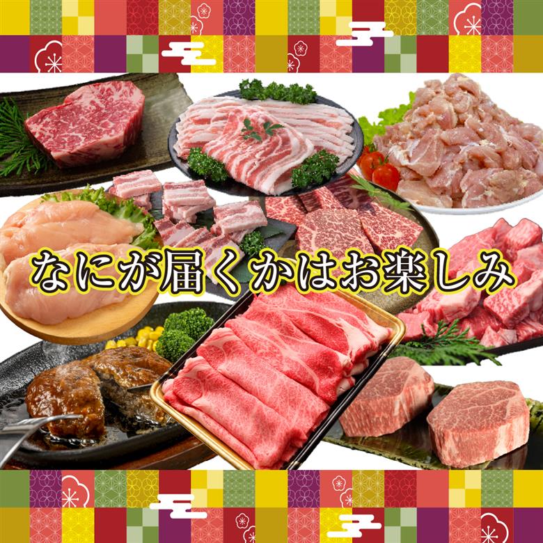 【定期便・全12回】新春おたのしみ お年玉コース  金金（牛肉 豚肉 鶏肉 フルーツ 2026 スイーツ 先行予約 定期便 宮崎 小林市）