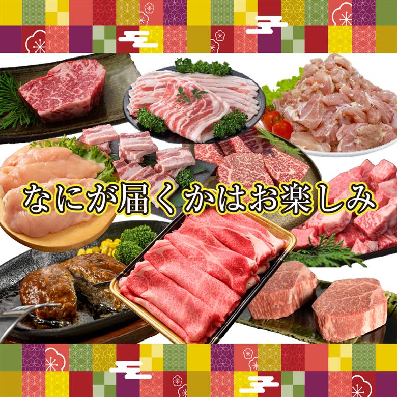 【定期便・全24回】新春おたのしみ お年玉コース  金金金（牛肉 豚肉 鶏肉 フルーツ スイーツ 2026 先行予約 定期便 宮崎 小林市）