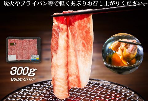 【生産者応援】宮崎牛ロース焼きしゃぶ300g（宮崎牛 和牛 国産 牛肉 霜降り スライス ロース 冷凍 送料無料） 300g×1P