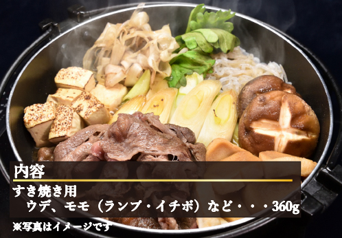 【生産者直送】なかにし和牛赤身すき焼き-特上-（国産 黒毛和牛 牛肉 和牛 赤身 すき焼き ウデ モモ 希少部位 冷凍）