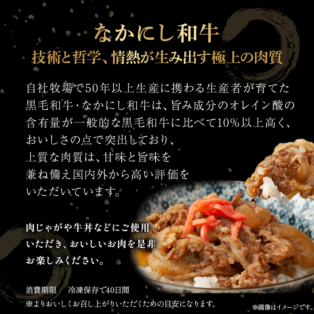 宮崎県西ノ原牧場・なかにし和牛こま切れ 1kg（国産 牛肉 肉 宮崎牛 黒毛和牛 お肉 こま切れ なかにし和牛 焼肉 人気 肉じゃが 牛丼 ） 500g×2P