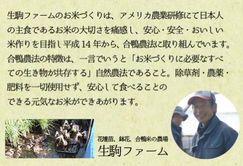 【安心安全！合鴨農法】あいがも米（玄米ヒノヒカリ）　5kg